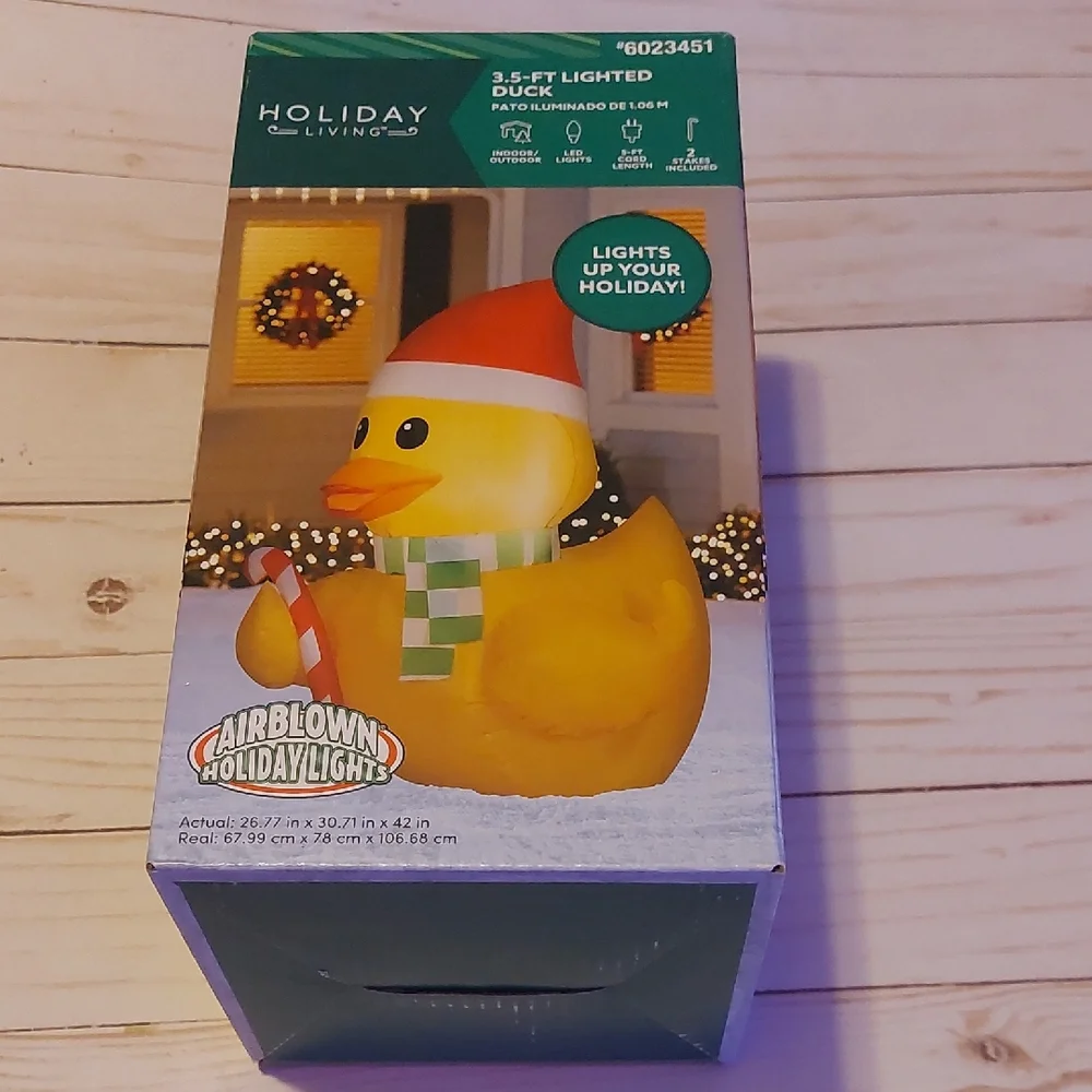 Holiday Living Lighted Duck Inflatable - Picture 1 of 4